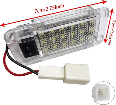 قطعة واحدة من مصابيح مقصورة الأمتعة LED مع مجموعة مفاتيح تشغيل/إيقاف متوافقة مع Toyota RAV4 2022 2023 2024 2025، إضاءة منطقة الحمولة الخلفية باللون الأبيض بالكامل in Saudi Arabia