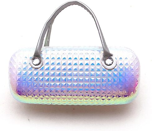 حافظة نظارات كرتونية لطيفة للفتيات والأطفال مقاومة للماء، مع مقبض، تصميم بنمط ماسي فاخر، تخزين النظارات للنظارات الشمسية والنظارات والمكياج واللوازم المدرسية in Kuwait