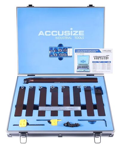 Accusize Industrial Tools 1" 9 Pieces/Set, Indexable Carbide Turning Tools and Boring Bar, 2988-0001 in Saudi Arabia