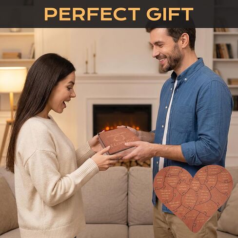 صندوق 20 سببًا لماذا أحبك، صندوق أحجية قلب رومانسي لعيد الحب، هدايا عيد الحب له، لصديقته، لصديقه، للزوج، للزوجة in Kuwait