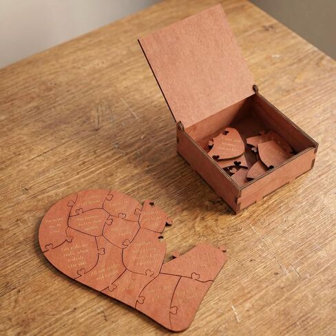 صندوق 20 سببًا لماذا أحبك، صندوق أحجية قلب رومانسي لعيد الحب، هدايا عيد الحب له، لصديقته، لصديقه، للزوج، للزوجة in Kuwait