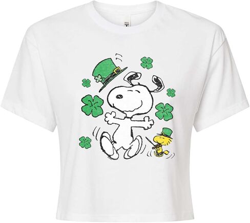Peanuts - تي شيرت قصير برسومات مطبوع عليها فيلم Snoopy & Woodstock St. Patty's Dance - للصغار in Saudi Arabia
