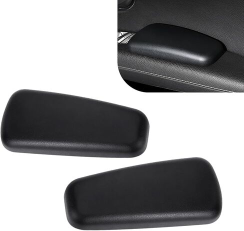 2 PCS Car Elbow Pad Arm Rest, Polyurethane Elastic Soft Arm Leg Support Pillow, Multi-functional One-piece Molded Car Interior Decoration, Universal for Most Vehicles (Black) in Saudi Arabia