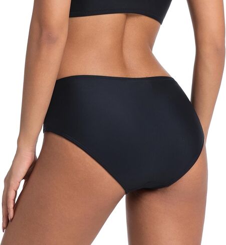 COCOPEAR Mid Rise Bathing Suit Bottoms for Women Ruched Tummy Control Swim Bottoms Full Coverage Bikini Bottoms for Women in Saudi Arabia
