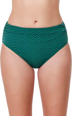 Profile by Gottex Shirred Swim Bottom - Textured Fabric, High Waist, Shirred Sides, Tummy Control, Tops Sold Separately in Saudi Arabia
