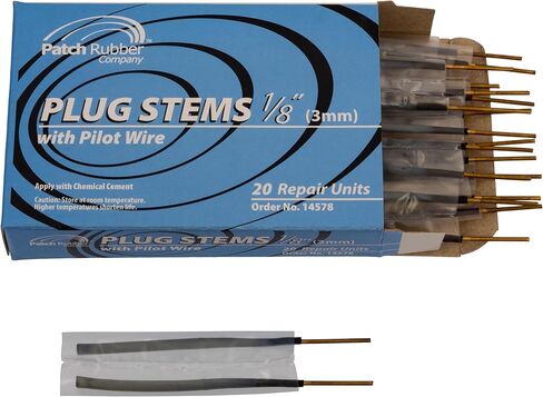 Myers Tire Supply Patch Rubber Company Plug and Patch Kit 1/8" – Includes 20 Plug Stems with Pilot Wire & 25 RMR Small Round Tire Repair Patches in Saudi Arabia