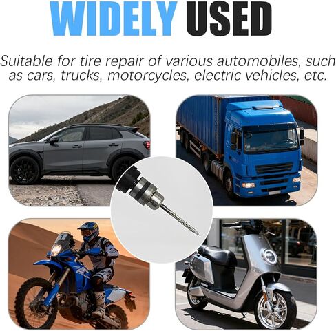 3PCS Car Tire Reamer Drill Bit, 3mm 4.5mm 6mm Carbon Steel Vehicle Tyre Repair Carbide Burr Drill Bit, Multi Size Flat Tire Patches Plug Wire Cutter, Universal for Sedan Truck SUV in Saudi Arabia