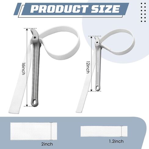 2 Pcs Adjustable Aluminum Oil Filter Strap Wrench Set,12 & 16-inch Pipe Wrench with Nylon Strap for Replacing Oil Filter Removal Tool for Tight Spaces,PVC Junctions in Saudi Arabia