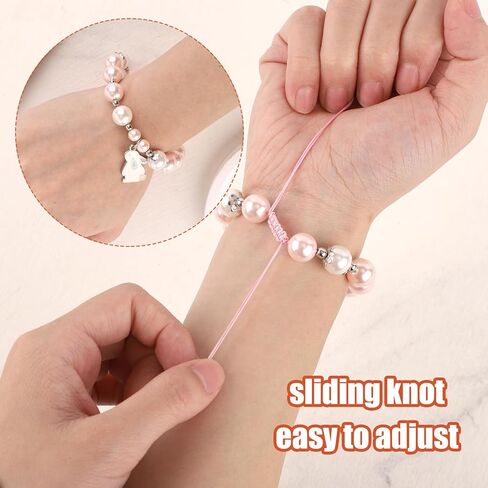 Easter Bracelet, Adjustable Rabbit Beaded Bracelet for Girls Cute Easter Bunny Jewelry Rabbit Bead Bracelets Easter Basket Stuffers Gifts for Women, Teens in Saudi Arabia