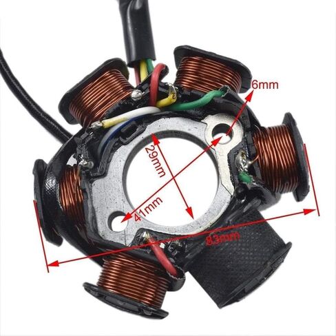 Left Side Engine Motor Case Casing Cover with 6 Coil Magneto Stator for 50cc 70cc 90cc 110cc 125cc Dirt Bikes ATV Go Kart Pit Bike Quad 4 Wheeler Dune Buggy Taotao Coolster SSR in Saudi Arabia