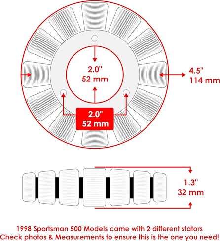 Caltric Stator Compatible With Polaris Scrambler 500 1997 1998 1999 2000 in Saudi Arabia