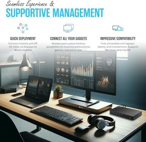 Koncept Lenovo 40AY0090US Docking Station Bundle - 1 Year Warranty - Lenovo Docking Station with 90W AC Adapter, HDMI Cable, DisplayPort Cable, USB-C Cable & Microfiber Cleaning Cloth in Kuwait