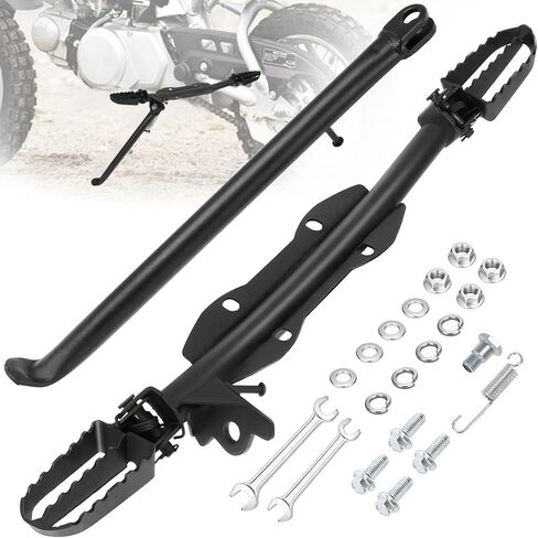 HIAORS Dirt Bike Foot Peg Mount Bracket Kickstand Kit Compatible with SSR 110 125 CRF50 XR50, Motorcycle Foot Pegs Bracket for 110cc 125cc TaoTao Coolster Baja Apollo Thumpstar Kayo Pit Bike Parts in Saudi Arabia