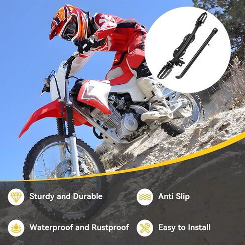 HIAORS Dirt Bike Foot Peg Mount Bracket Kickstand Kit Compatible with SSR 110 125 CRF50 XR50, Motorcycle Foot Pegs Bracket for 110cc 125cc TaoTao Coolster Baja Apollo Thumpstar Kayo Pit Bike Parts in Saudi Arabia