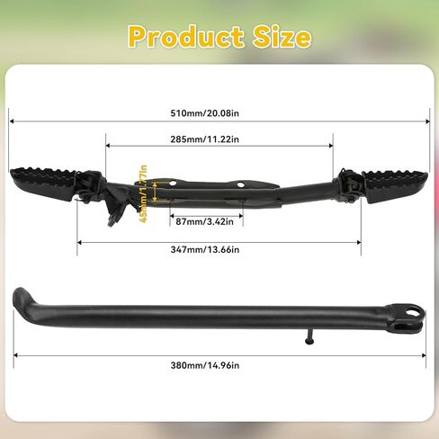 HIAORS Dirt Bike Foot Peg Mount Bracket Kickstand Kit Compatible with SSR 110 125 CRF50 XR50, Motorcycle Foot Pegs Bracket for 110cc 125cc TaoTao Coolster Baja Apollo Thumpstar Kayo Pit Bike Parts in Saudi Arabia