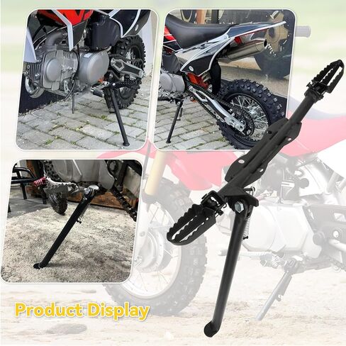HIAORS Dirt Bike Foot Peg Mount Bracket Kickstand Kit Compatible with SSR 110 125 CRF50 XR50, Motorcycle Foot Pegs Bracket for 110cc 125cc TaoTao Coolster Baja Apollo Thumpstar Kayo Pit Bike Parts in Saudi Arabia