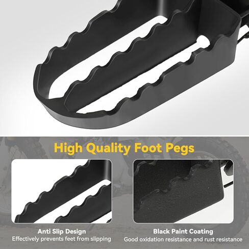 HIAORS Dirt Bike Foot Peg Mount Bracket Kickstand Kit Compatible with SSR 110 125 CRF50 XR50, Motorcycle Foot Pegs Bracket for 110cc 125cc TaoTao Coolster Baja Apollo Thumpstar Kayo Pit Bike Parts in Saudi Arabia