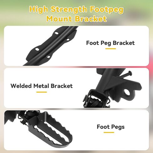HIAORS Dirt Bike Foot Peg Mount Bracket Kickstand Kit Compatible with SSR 110 125 CRF50 XR50, Motorcycle Foot Pegs Bracket for 110cc 125cc TaoTao Coolster Baja Apollo Thumpstar Kayo Pit Bike Parts in Saudi Arabia