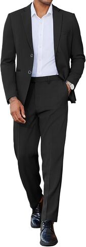 بدلة COOFANDY للرجال مكونة من قطعتين، طقم بنطال بليزر كلاسيكي مناسب لحفلات الزفاف الرسمية in Kuwait