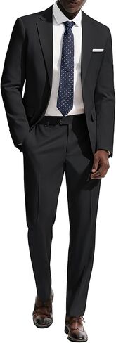 PJ PAUL JONES Mens Suit 2 Piece Classic Fit Suits Two Button Casual Blazer Suit Sets Business Dress Suit Party Weddding in Saudi Arabia
