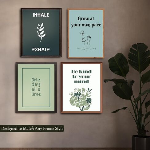 ملصقات الصحة العقلية باللون الأخضر المريمية، ملصق مسائل الصحة العقلية، ديكور مكتب العلاج (غير مؤطر) in Kuwait