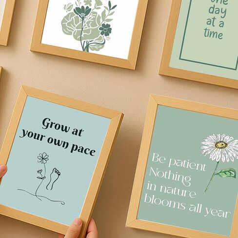 ملصقات الصحة العقلية باللون الأخضر المريمية، ملصق مسائل الصحة العقلية، ديكور مكتب العلاج (غير مؤطر) in Kuwait