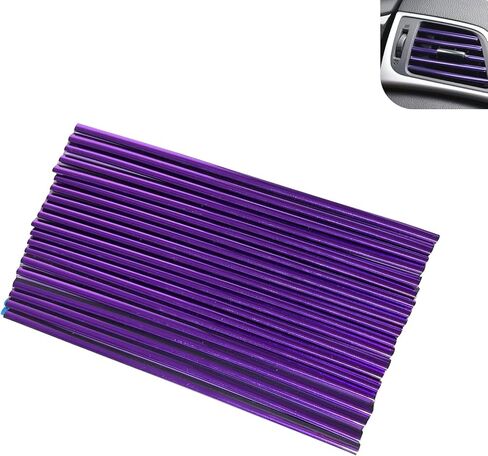 20PCS Car Air Conditioner Outlet Decoration Strip, Bendable Auto Vent Outlet Trim, Creative DIY Plated Air Conditioner Trim, Car Vent decor for All Straight Air Vents Outlet (Red) in Saudi Arabia