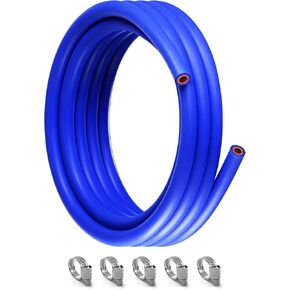 5FT ID 5/8 "(16mm) خرطوم سخان المبرد المبرد مستقيم درجة الحرارة عززت أنابيب السيليكون ضغط تمزق 232 رطل لكل بوصة مربعة مع 4 مشابك بسمك 4 مم لأنظمة تبريد المركبات (أزرق) in Kuwait