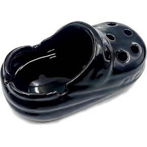 منفضة سجائر من السيراميك من كروك - منفضة سجائر محمولة لطيفة على الطاولة بدون دخان، منفضة سجائر للتدخين في المنزل والمكتب، 5.6 بوصة (14.2 سم) صينية رماد للتدخين لتزيين المكتب المنزلي in Kuwait