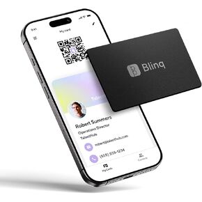بطاقة Blinq Metal NFC - بطاقة عمل رقمية - اضغط للمشاركة - متوافقة مع iPhone وAndroid (Onyx) in Kuwait