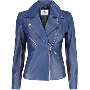 Soft Leather Motorcycle Jacket Women - Slim Leather Biker Jacket for Women in Saudi Arabia