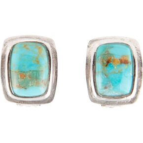 Barse Jewelry Fiji Isles Blue Turquoise Sterling Silver Clip Earrings in Saudi Arabia