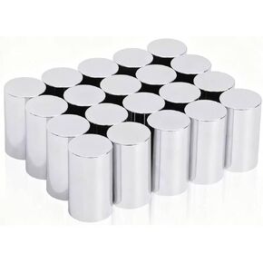 JESONN 20 قطعة 4 بوصة ارتفاع 33 مم كروم ABS بلاستيك برغي أسطواني على صامولة العروة يغطي قبعات لشبه الشاحنات (20) in Kuwait