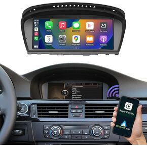Road Top 8.8 بوصة شاشة لمس سيارة لاسلكية CarPlay Android Auto لسيارة BMW 3 Series 5 Series E90/E91/E92/E93/E60/E61 2008-2013 سنة مع نظام CIC، مستقبل راديو الوسائط المتعددة ستيريو للسيارة in Kuwait