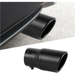 Car Exhaust Tip, 2.6" Inlet 3" Outlet 5.79" Length Stainless Steel Vehicle Exhaust Tail Pipe, Automotive Tail Throat Tailpipe Modification Accessories, Universal for Most Vehicles (Black) in Kuwait