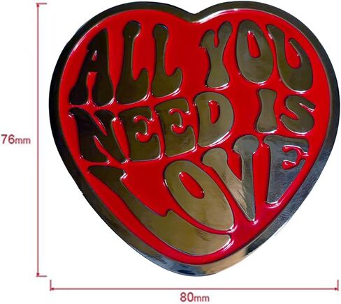 مشبك حزام على شكل قلب - اقتباس "All We Need Is Love"، مشبك معدني رومانسي من المينا الصلبة، إكسسوار ملابس على شكل قلب، هدية عيد الحب in Kuwait