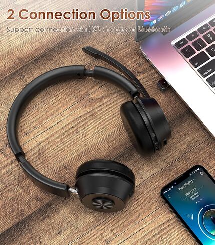 Soothielec Headset wtih Mic, USB Headset with Microphone for PC, Computer Headset with Noise Canceling Microphone for Laptop, Wired Headset with Mute for Home Office Online Class Skype Zoom Meetings in Saudi Arabia