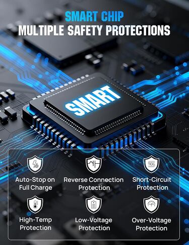 شاحن بطارية DC House 12V 5A، Smart LiFePO4 وحافظة بطارية حمض الرصاص، شاحن قليل ومزيل الكبريت للسيارة والدراجات النارية وبطاريات السيارات in Saudi Arabia