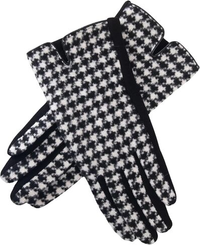 Women's Houndstooth Gloves, Soft Fabric Winter Gloves, Classic Style Cold Weather Accessory in Saudi Arabia