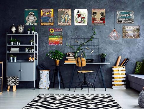 QISPIOD St Patrick's Day Slate ترحيب ريترو معدن القصدير لافتة ديكور للتعليق على الحائط لوحة للمقهى والمنزل والحديقة مجموعة لافتات 8 × 12 بوصة in Kuwait