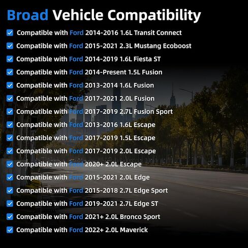 محول صمام النفخ متوافق مع سيارات Ford Fiesta، Mustang، Fusion، Edge، Escape، Transit، Bronco يناسب محركات EcoBoost Turbo سعة 1.5 لتر 1.6 لتر 2.3 لتر 2.7 لتر، ألومنيوم CNC، أسود in Kuwait