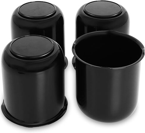 Trailer Wheel Center Caps 3.19 Inch for Trailer Truck RV Wheel Rims 4 Closed-End Chrome Plated Carbon Steel (4PCS) 3.19 Inch Center Bore Push Thru Wheel Center Caps Black in Saudi Arabia