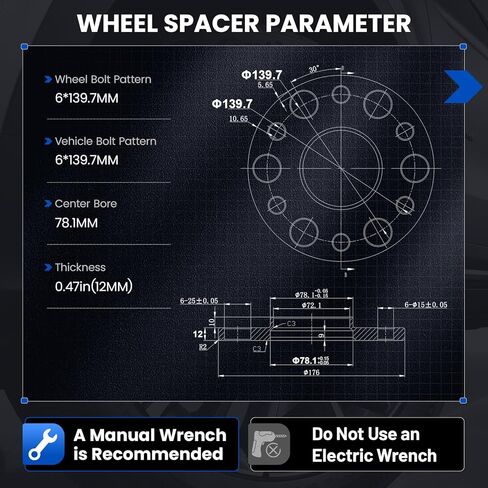 6x5.5 12mm Wheel Spacers Compatible with Chevy Silverado 1500 2019-2021, Compatible with GMC Sierra 1500 Limited, 6x139.7mm Wheel Spacer Hubcentric 78.1mm Bore – Set of 4 in Saudi Arabia