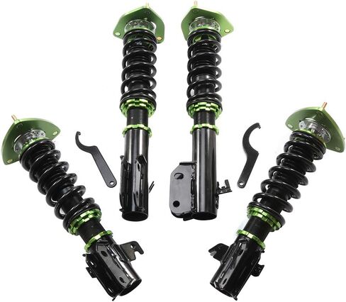 مجموعة تعليق Coilovers مناسبة لسوبارو فورستر 2003-2008، لسوبارو إمبريزا 2002-2007، لساب لـ 9-2X 2005-2006 دعامات كويلوفيرز، طقم خفض الارتفاع قابل للتعديل، أخضر in Kuwait