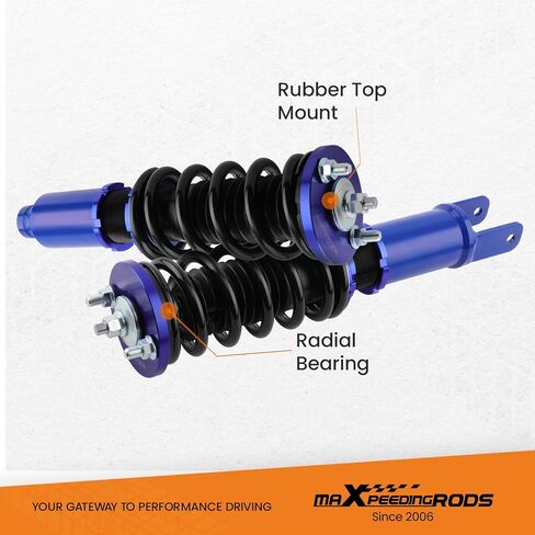 كويلوفيرز maxpeedingrods لهوندا سيفيك 1988-2000، لهوندا CR-X 1988-1991، لCR-X Delsol 1993-1995، لأكورا إنتيجرا 1990-2001، طقم خفض الارتفاع قابل للتعديل أزرق in Kuwait