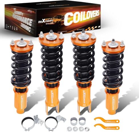 كويلوفيرز maxpeedingrods لهوندا سيفيك 1988-2000، لهوندا CR-X 1988-1991، لCR-X Delsol 1993-1995، لأكورا إنتيجرا 1990-2001، طقم خفض الارتفاع قابل للتعديل أزرق in Kuwait