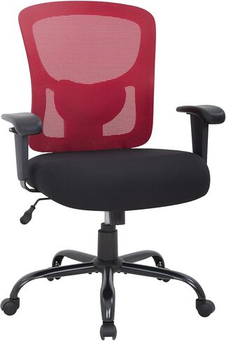 BestOffice مقعد واسع + دعم مكتب بأذرع قابلة للتعديل، شبكة دوارة دوارة، كرسي مريح عالي الظهر للبالغين والنساء، أسود in Kuwait