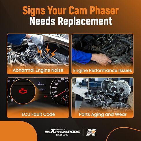 maxpeedingrods 24370-2E020 عمود الحدبات العادم والمدخل فيزر VVT ضرس، مجموعة تروس CVVT لشركة Hyundai Elantra 2014-2020 2.0L، Kia Forte5 2014-2018، يستبدل 24350-2E201، 24350-2E200، 918-792 in Kuwait