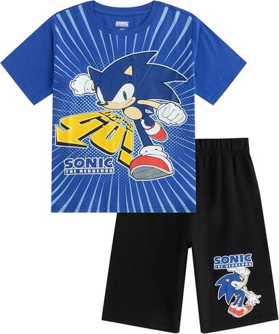 مجموعة تي شيرت وسروال قصير الأكمام للأولاد من SEGA Sonic the Hedgehog للأطفال الكبار in Saudi Arabia