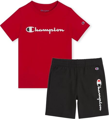 Champion Boys 2 Piece Short Sleeve Shirt and Mesh Shorts Sets in Saudi Arabia